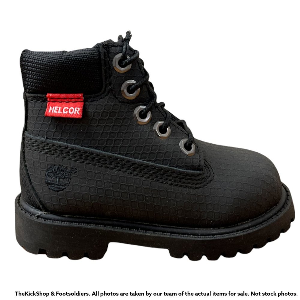 Timberland 6 Inch Prem Waterproof Helcor (Black) Toddler Boots